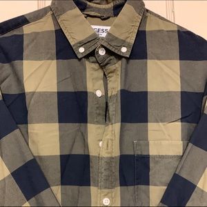 Plaid Green Button Shirt